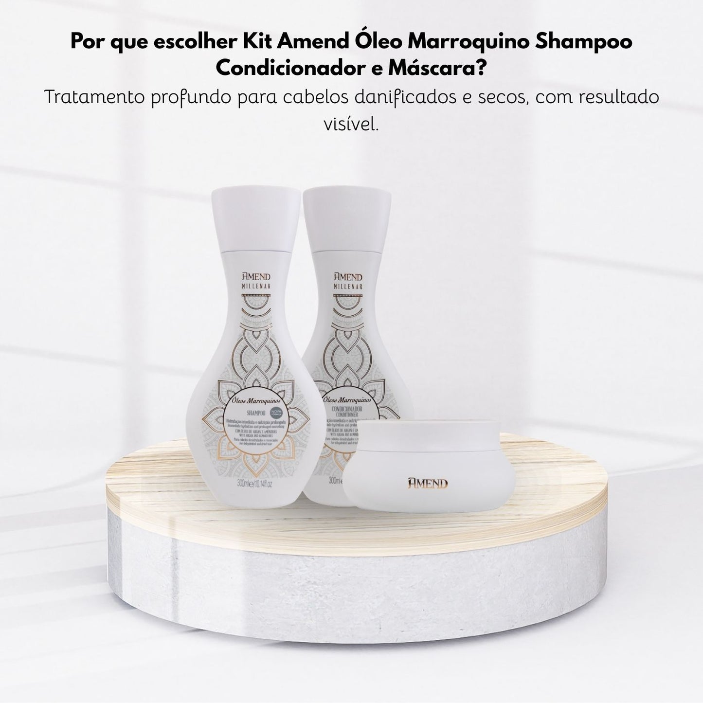 Kit Amend Oleos Marroquinos Shampoo Condicionador Mascara