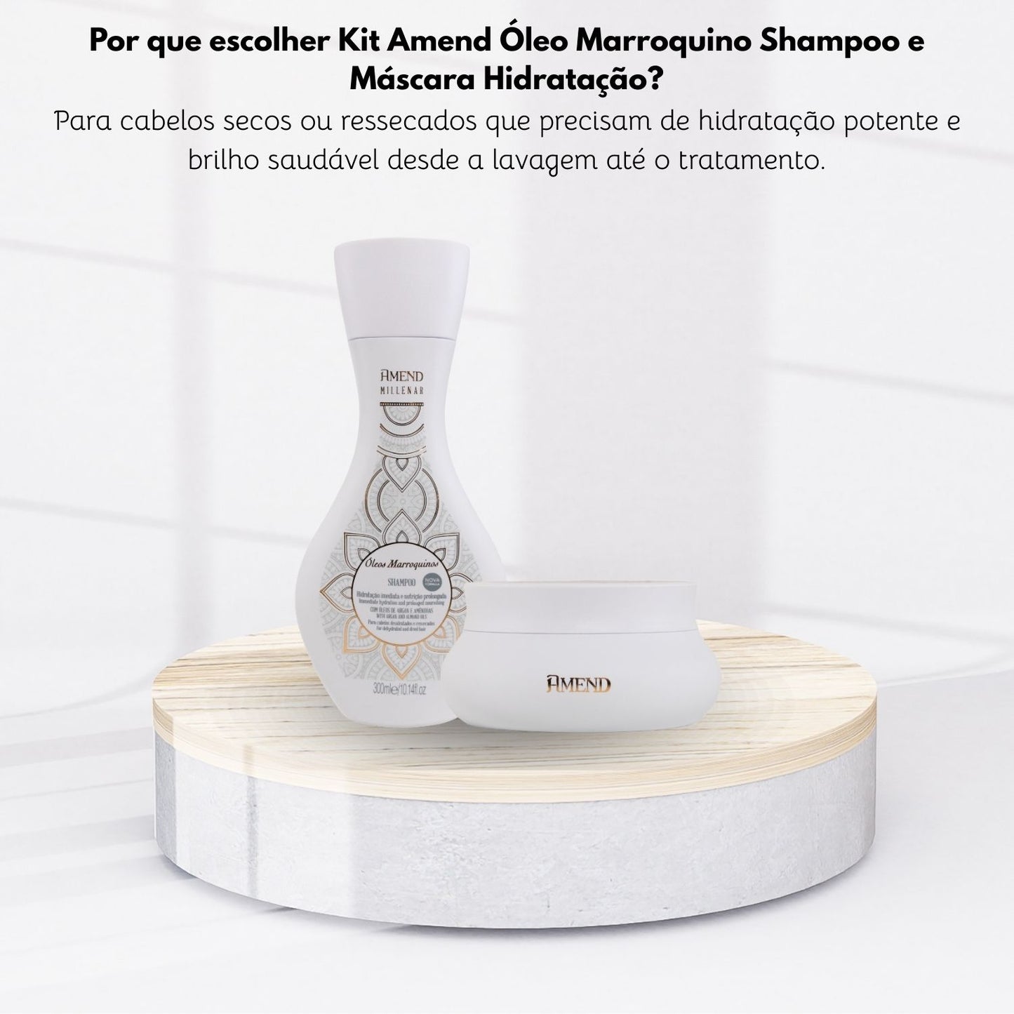 Kit Amend Oleos Marroquinos Hidratação Shampoo Mascara 300 ml