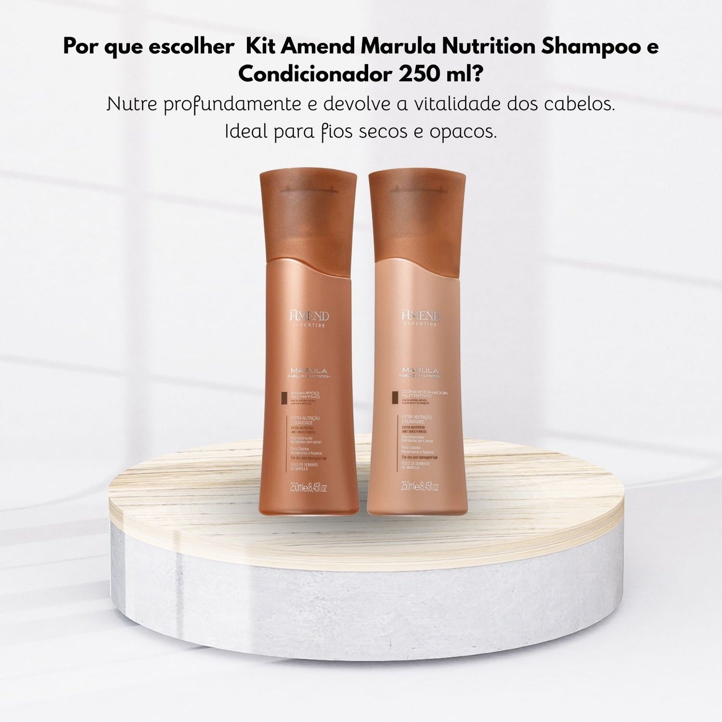 Kit Amend Marula Fabulous Shampoo e Condicionador 250 ml
