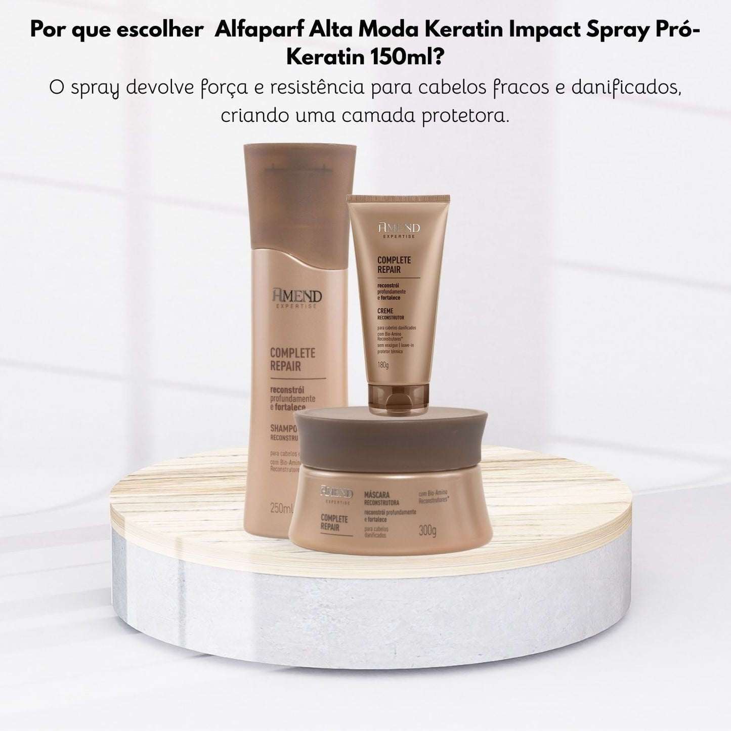 Kit Amend Complete Repair Shampoo Mascara Leave-in