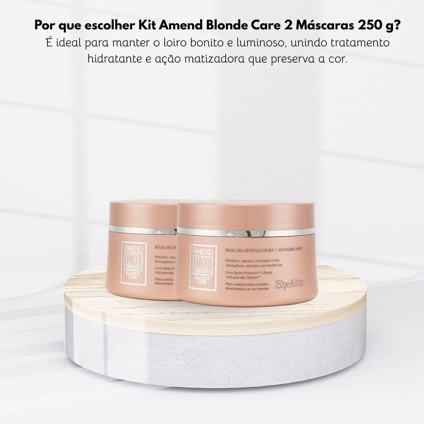 Kit Amend Luxe Creations Blonde Care 2 Mascaras 250 g