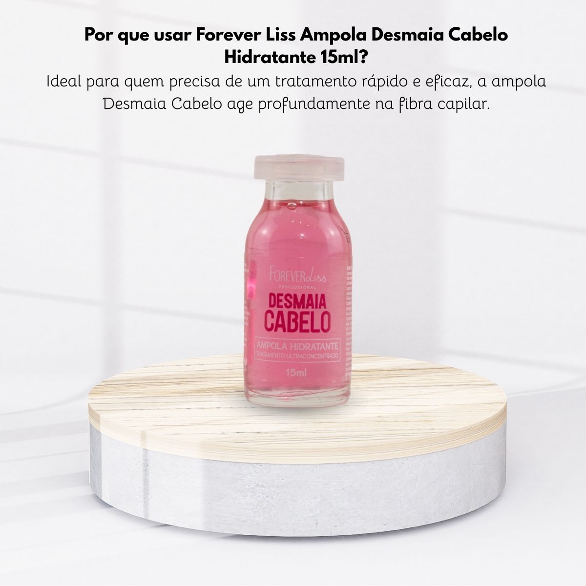 Ampola Forever Liss Desmaia Cabelo Reparação Intensa 15 ml