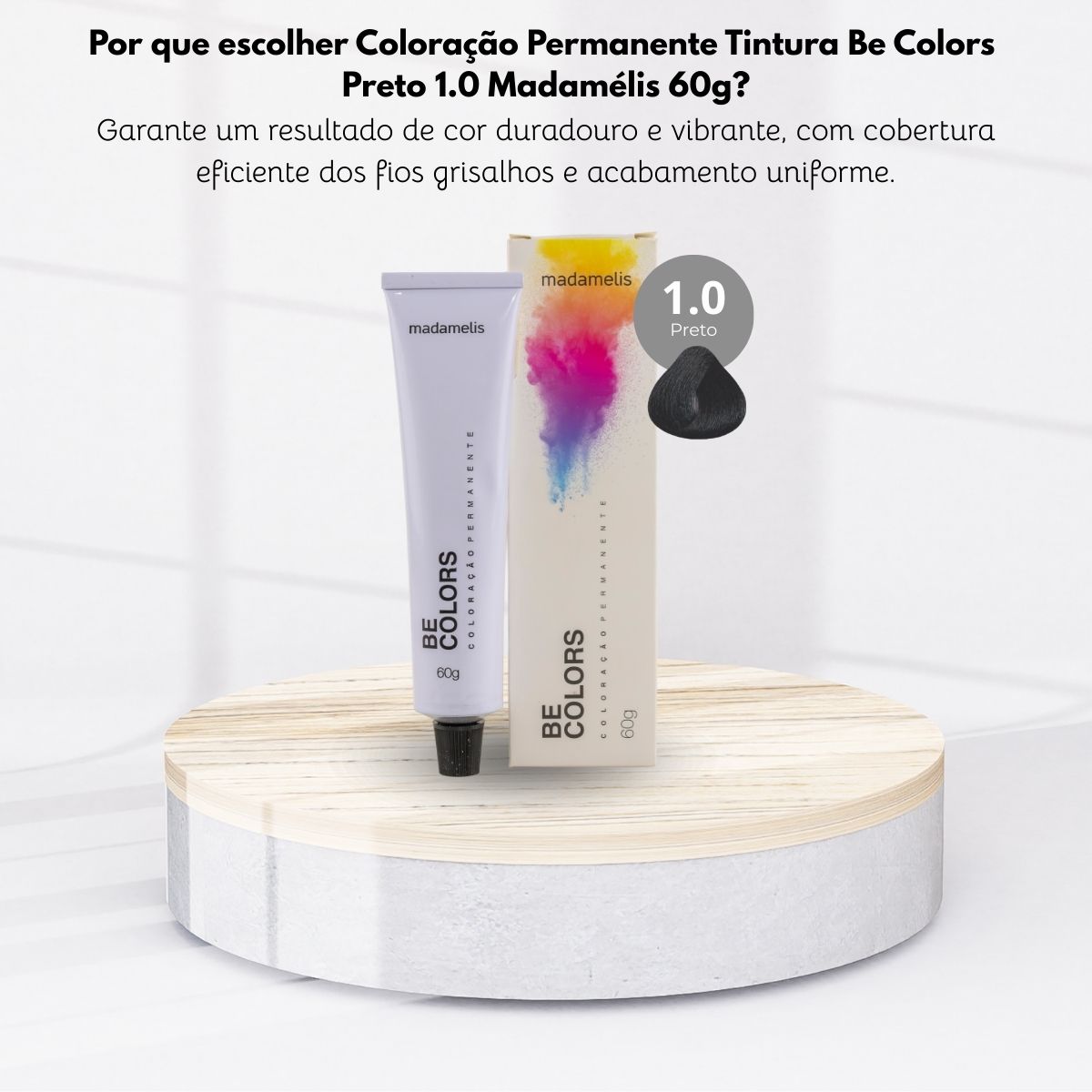 Coloração Madamelis Be Colors Preto 1.0 60 g