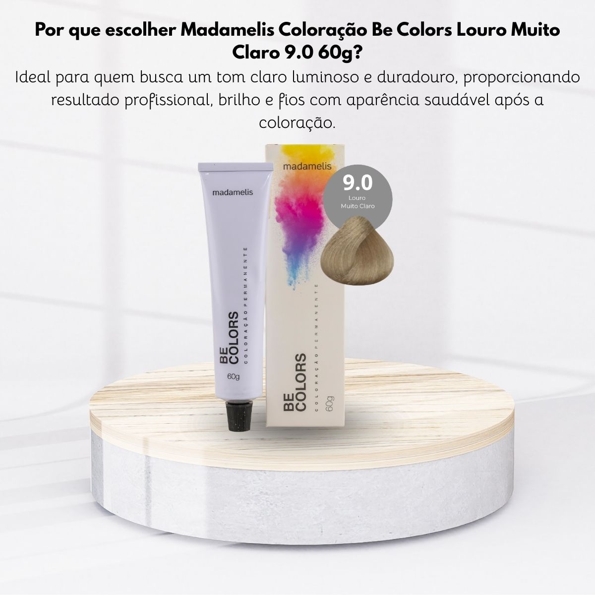 Coloração Madamelis Be Colors Louro Muito Claro 9.0 60 g
