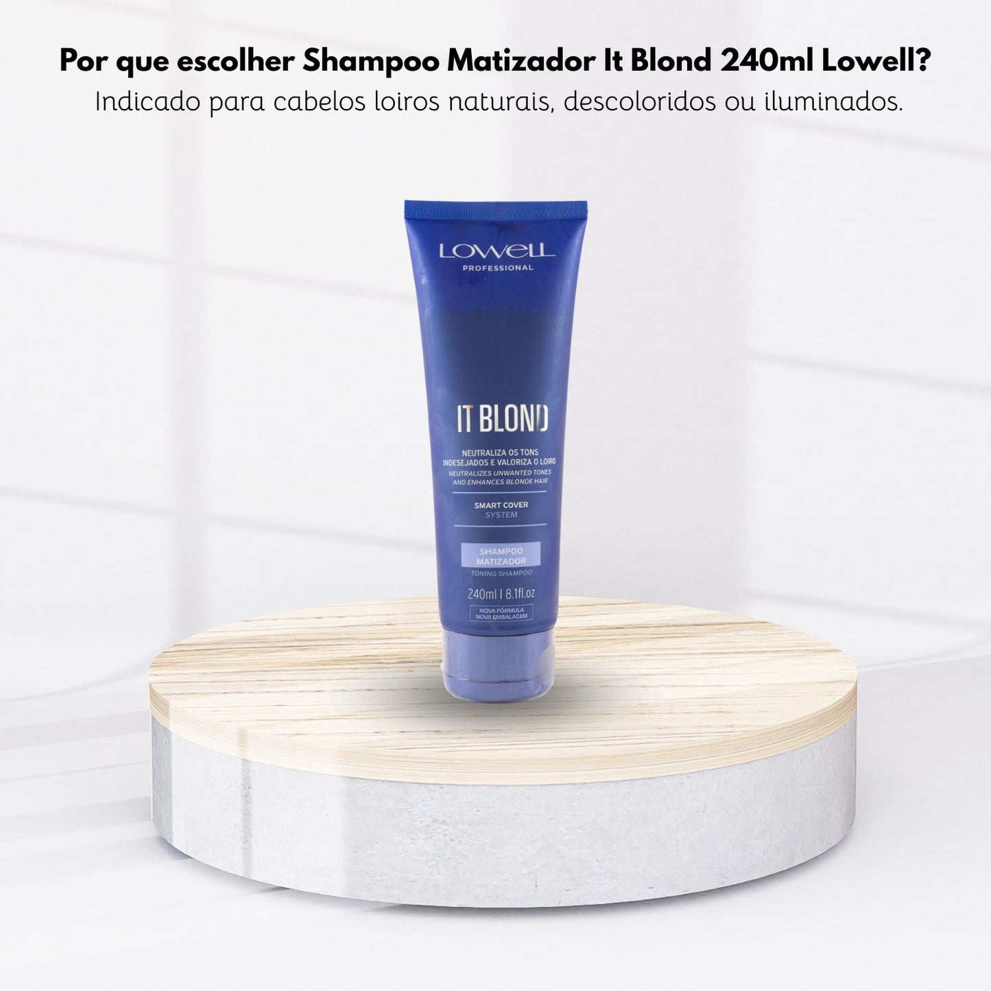 Shampoo Matizador Lowell It Blond Neutraliza Amarelado 240 ml