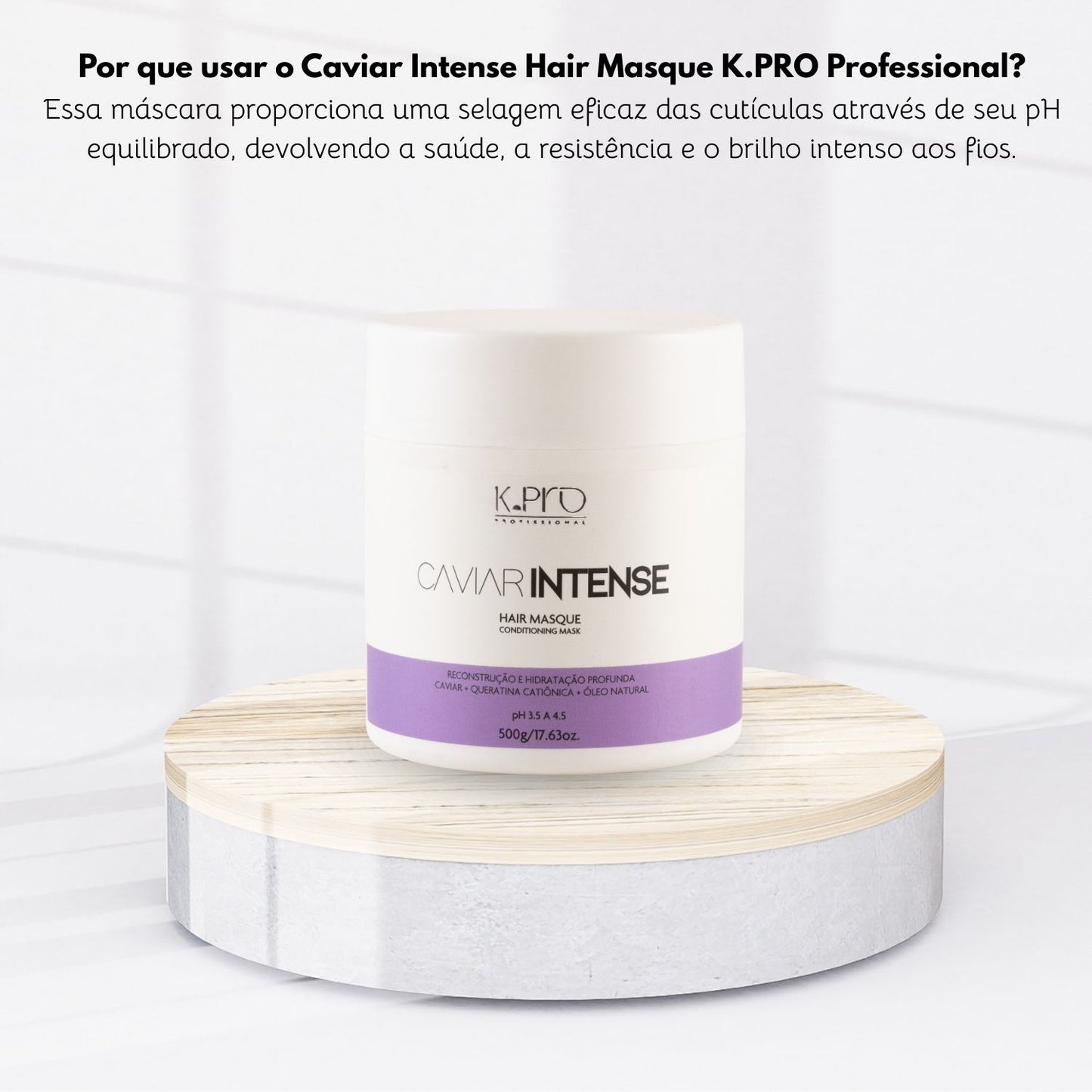 Máscara K Pro Caviar Intense Nutrição Luxo Brilho 500 g