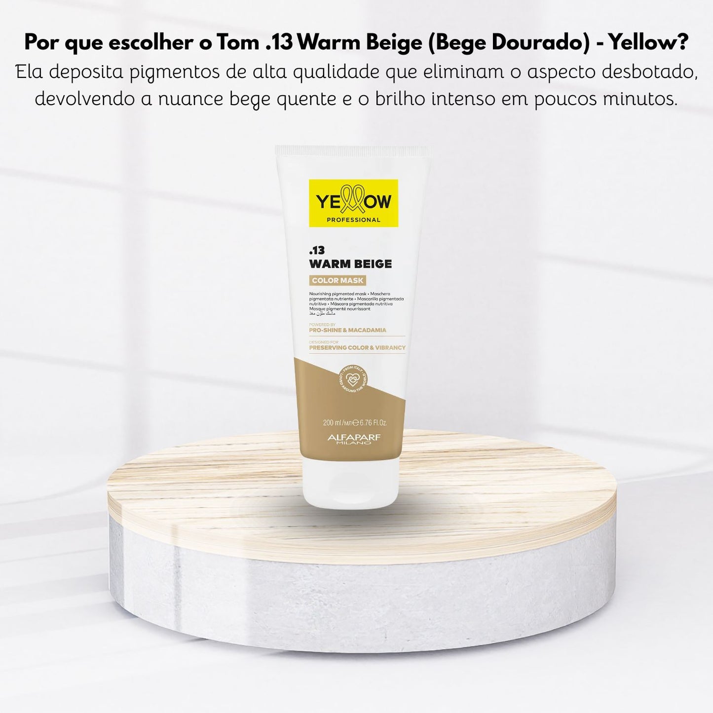 Máscara Yellow Color Mask .13 Warm Beige Neutralização Tonalizante 200 ml