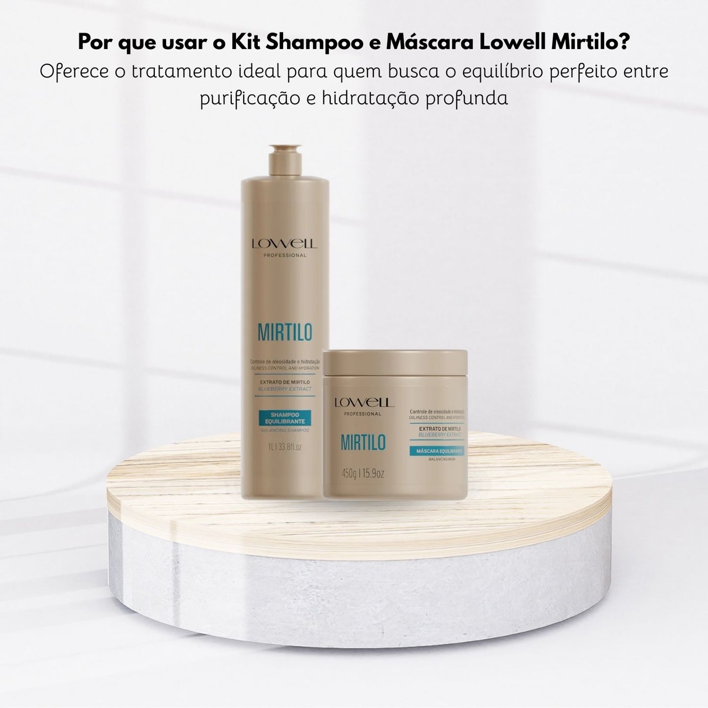 Kit Shampoo Máscara Lowell Mirtilo Equilíbrio Salon Duo