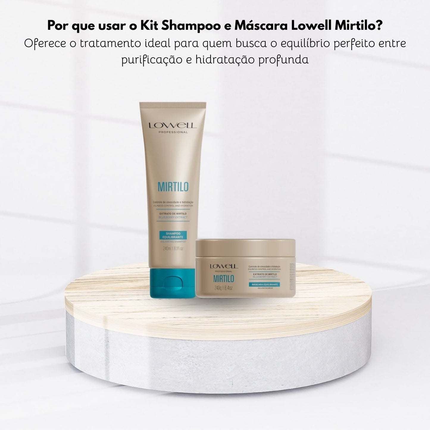 Kit Shampoo Máscara Lowell Mirtilo Equilíbrio Home Duo