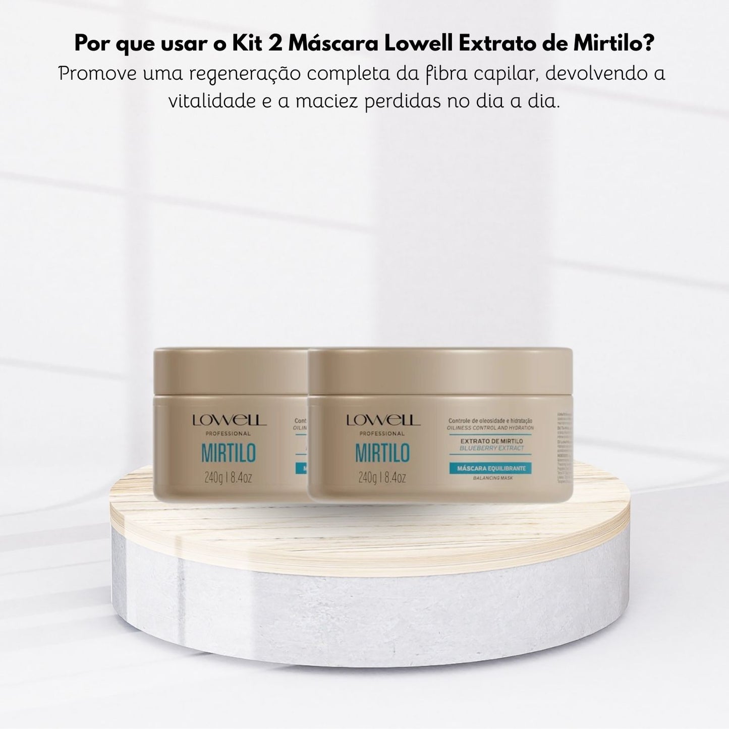Kit Máscara Lowell Mirtilo Equilíbrio Home Duo