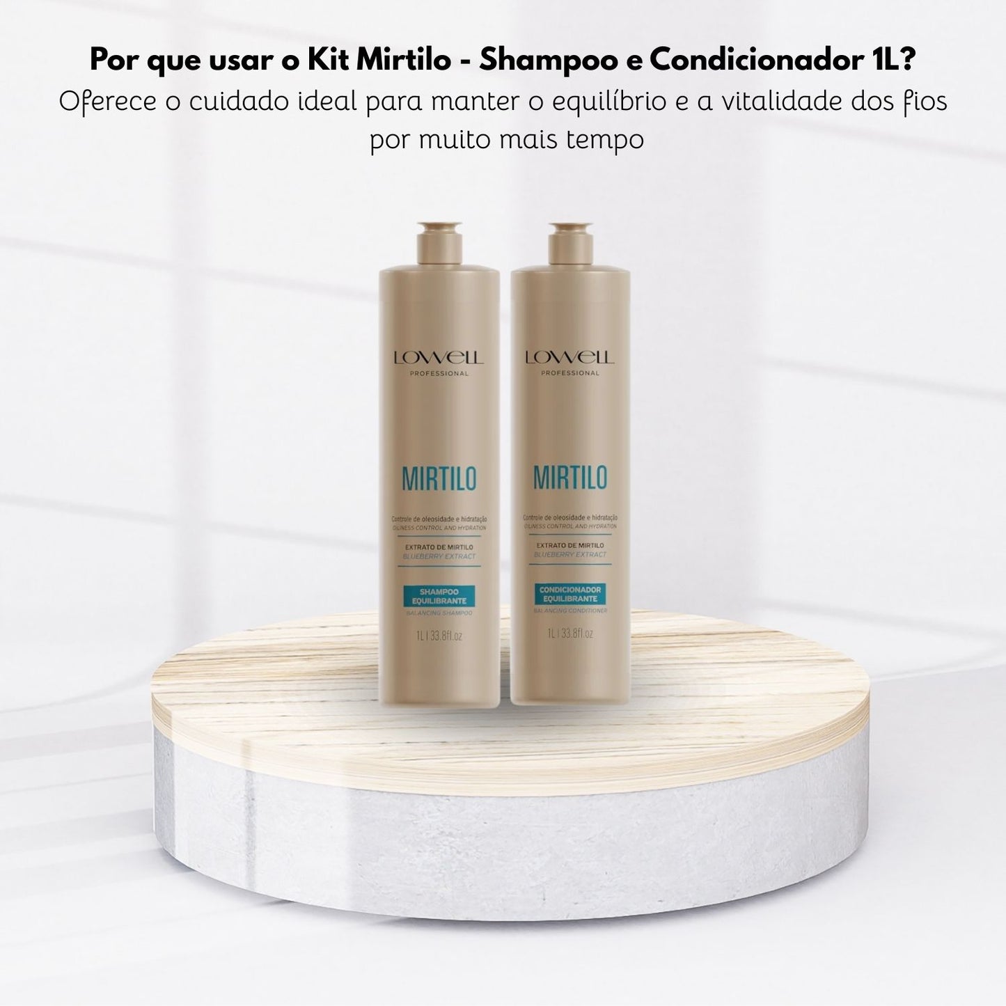 Kit Shampoo Condicionador Lowell Mirtilo Equilíbrio Salon Duo