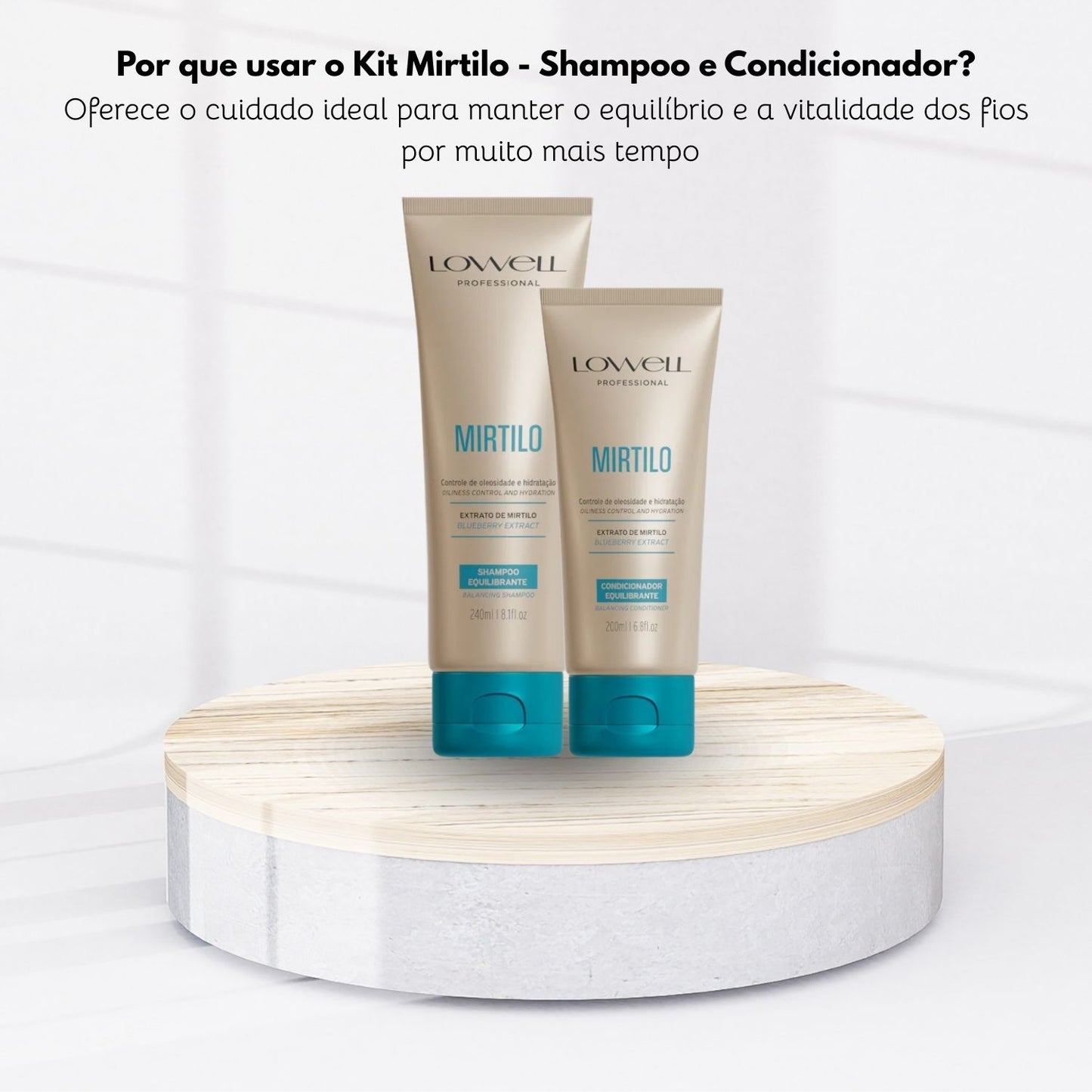 Kit Shampoo Condicionador Lowell Mirtilo Equilíbrio Home Duo