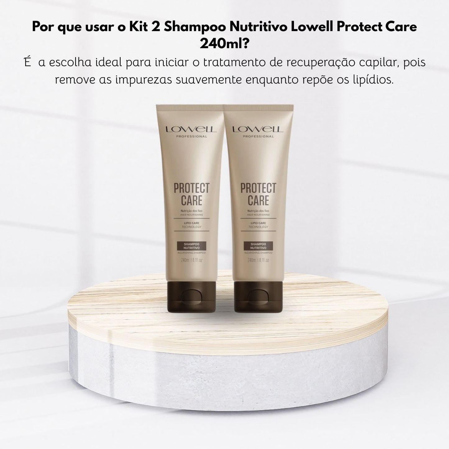 Kit Shampoo Lowell Protect Care Tratamento Diário Home care