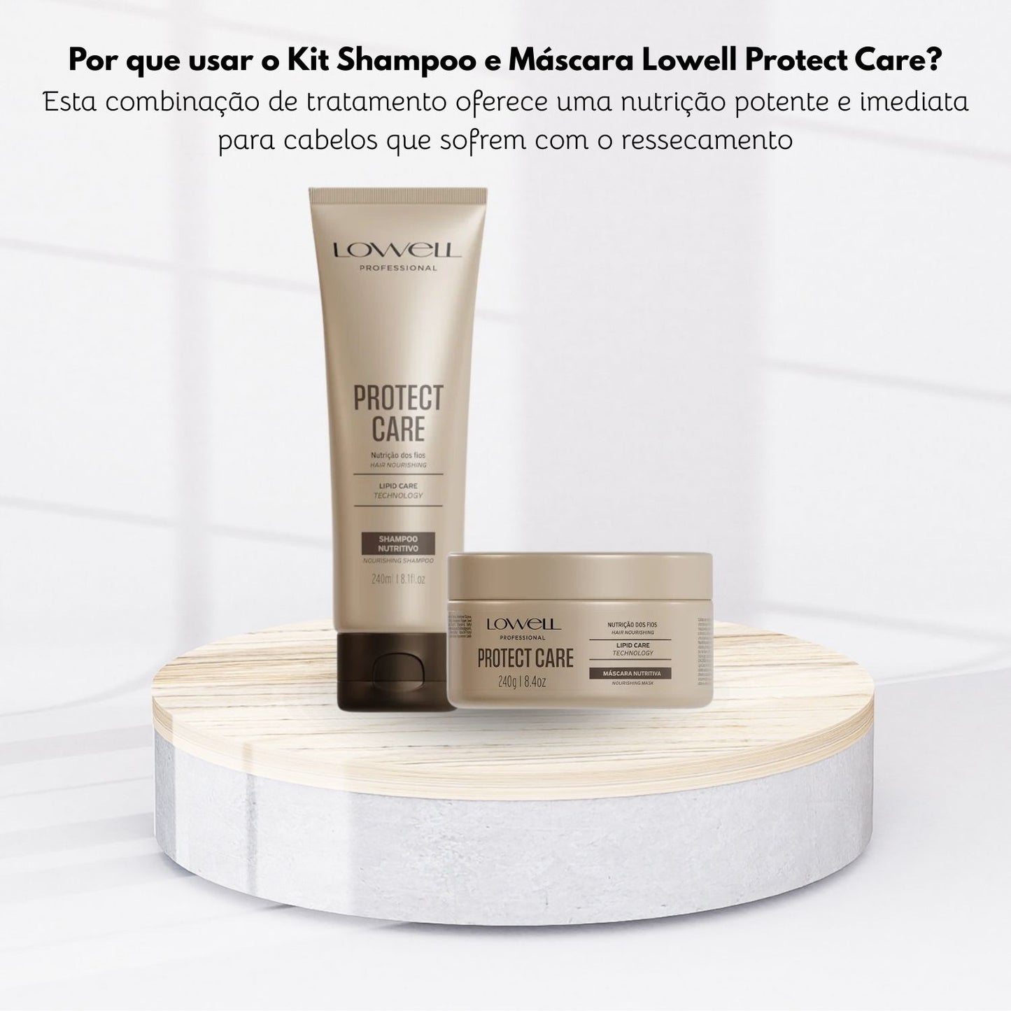 Kit Shampoo Máscara Lowell Protect Care Tratamento Diário Home care