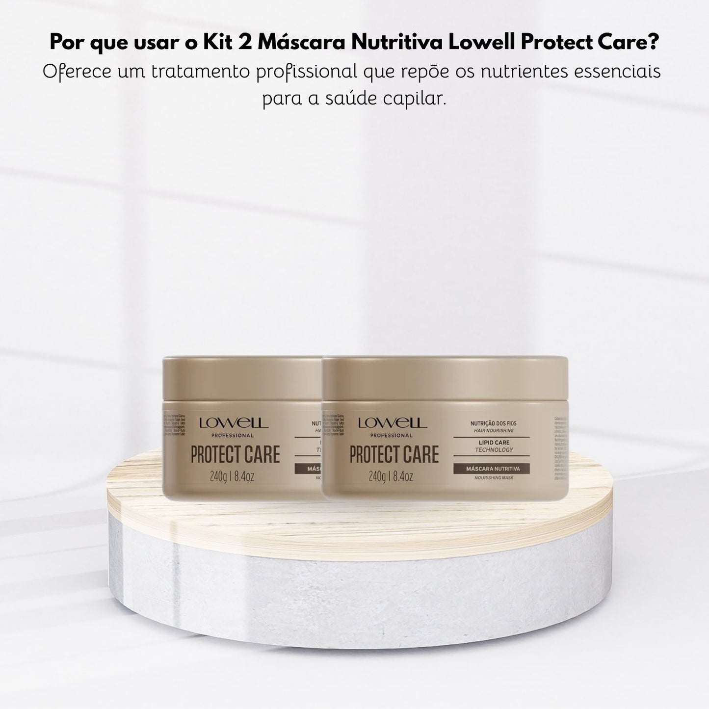 Kit Máscara Lowell Protect Care Proteção Tratamento Diário Home care