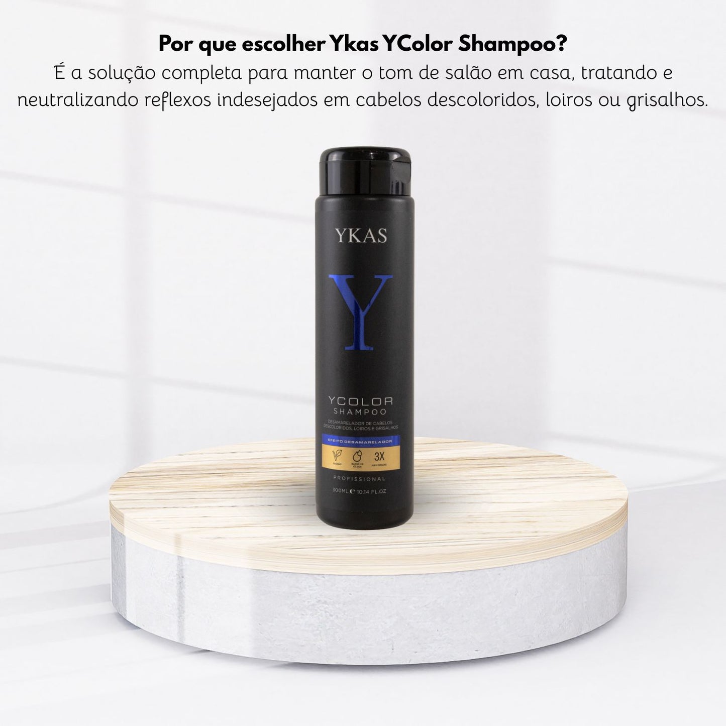 Shampoo Desamarelador YKAS YColor Cabelos Loiros 300 ml