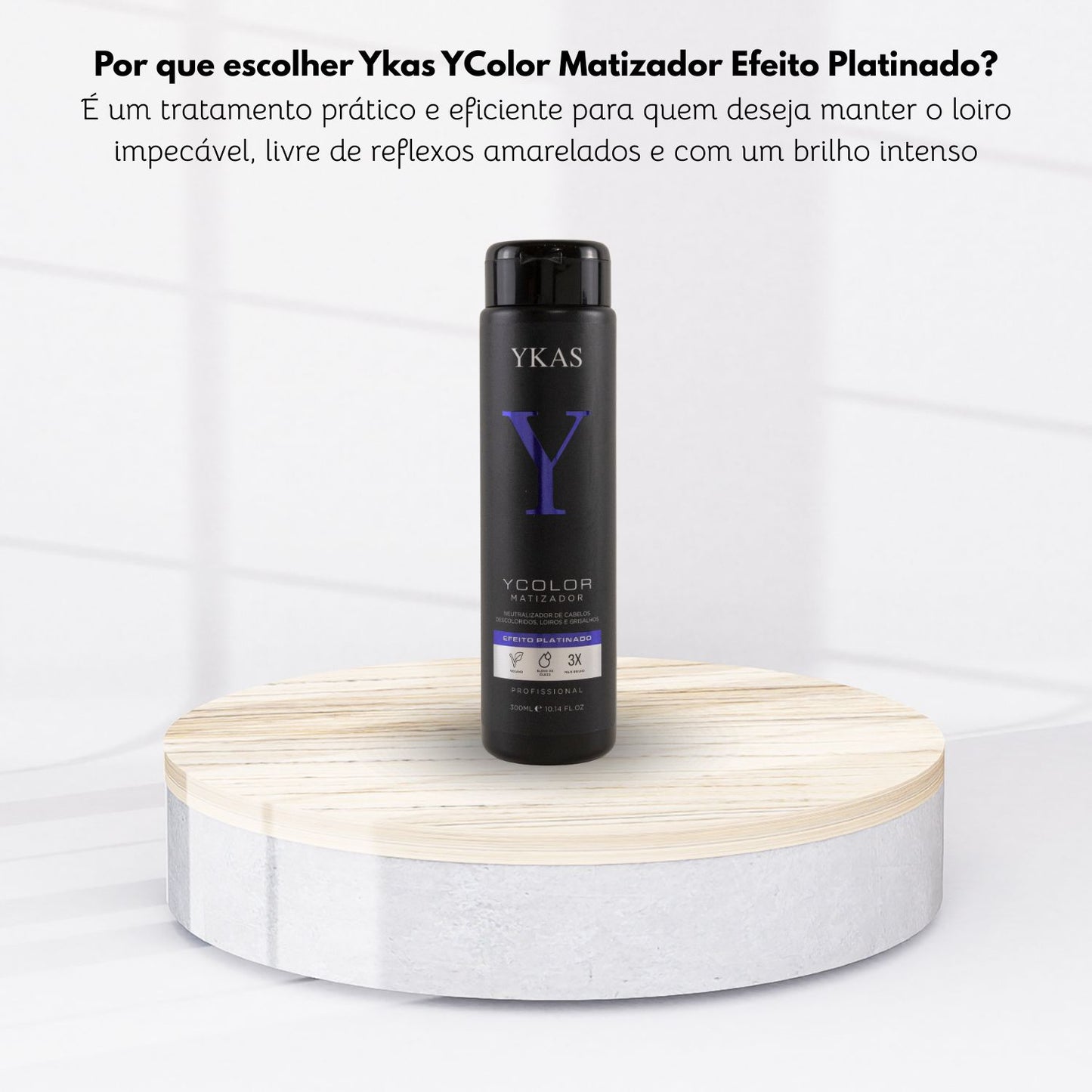 Máscara Matizadora YKAS YColor Efeito Platinado 300 ml