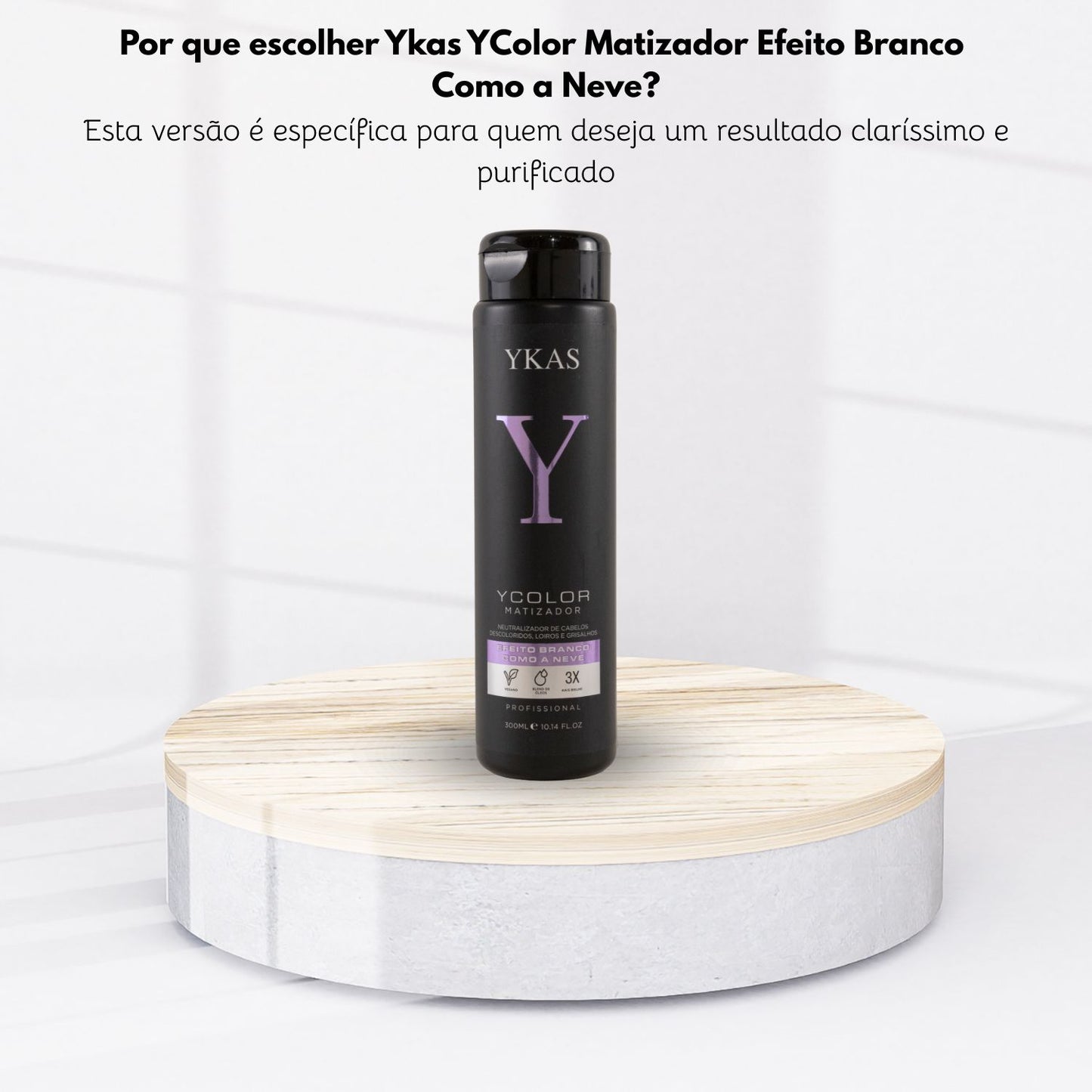 Máscara YKAS YColor Branco Como a Neve Cabelos Loiros 300 ml