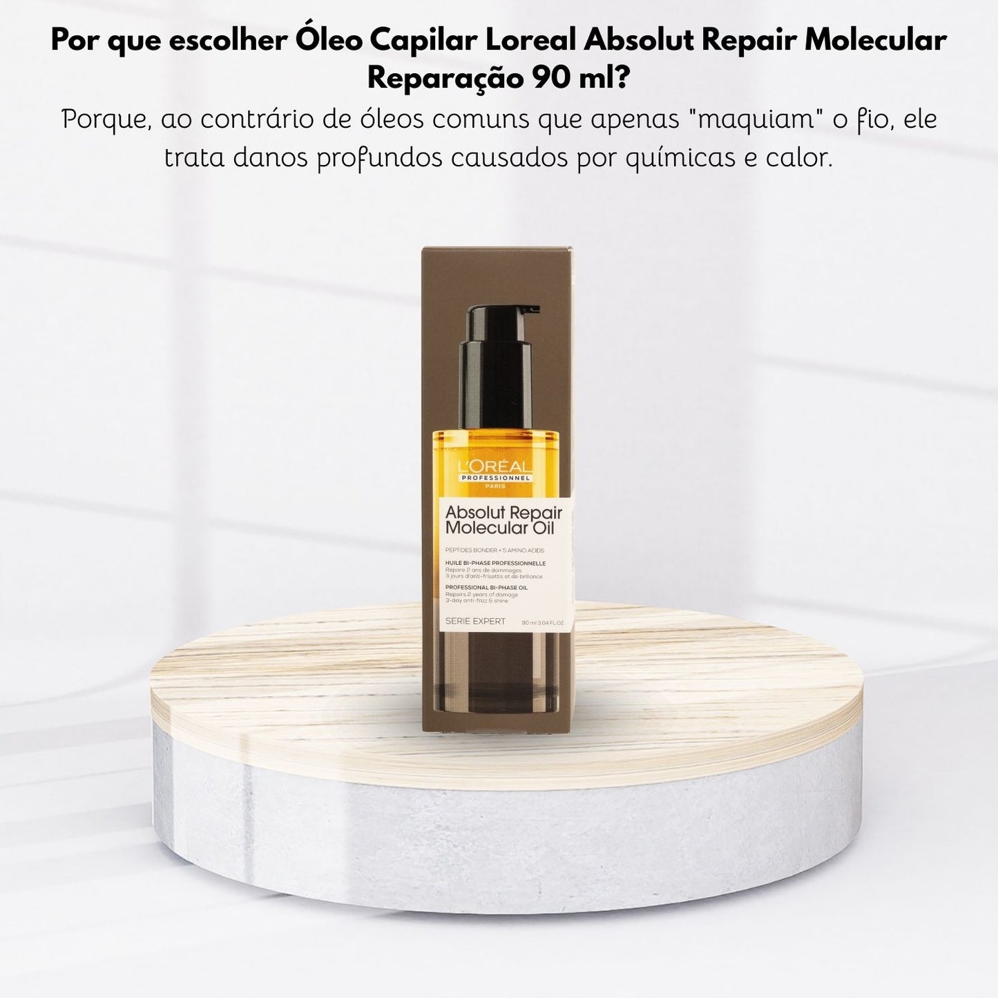 Óleo Capilar Loreal Absolut Repair Molecular Reparação 90 ml