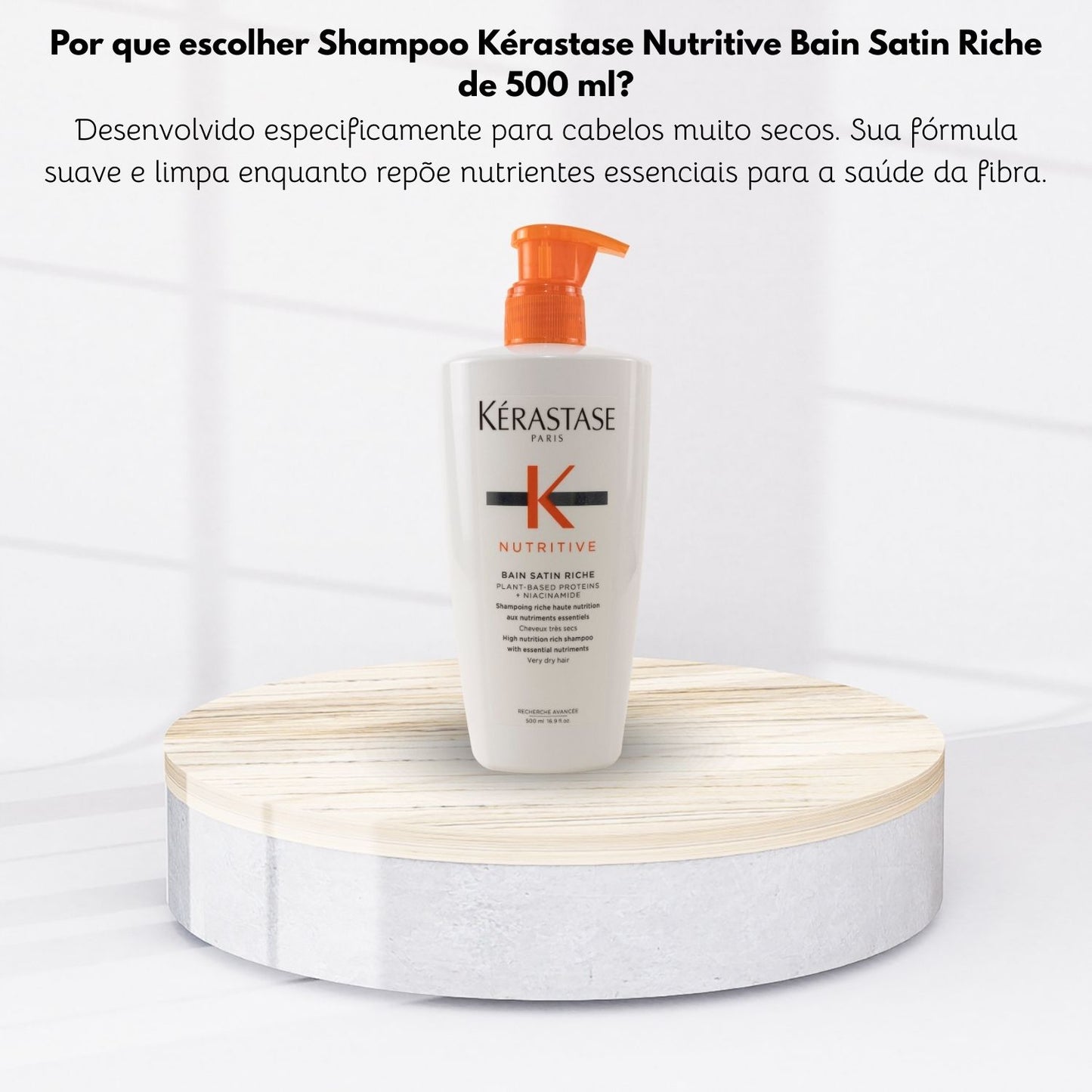 Shampoo Kerastase Nutritive Bain Satin Riche Cabelos Secos 500 ml
