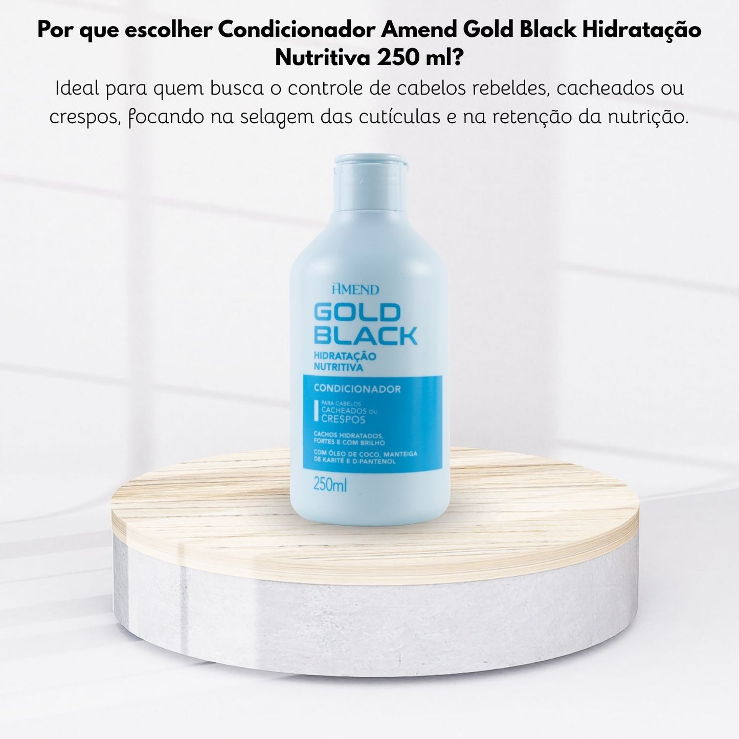Condicionador Amend Gold Black Hidratação Nutritiva 250 ml
