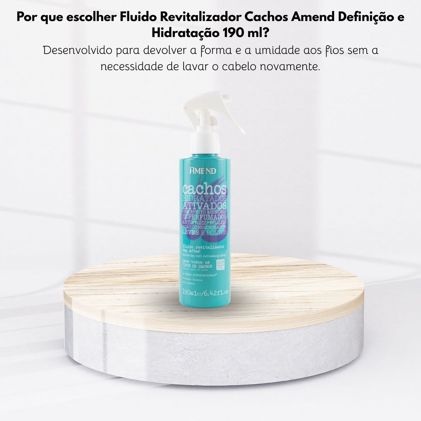 Fluido Revitalizador Cachos Amend Definição e Hidratação 190 ml