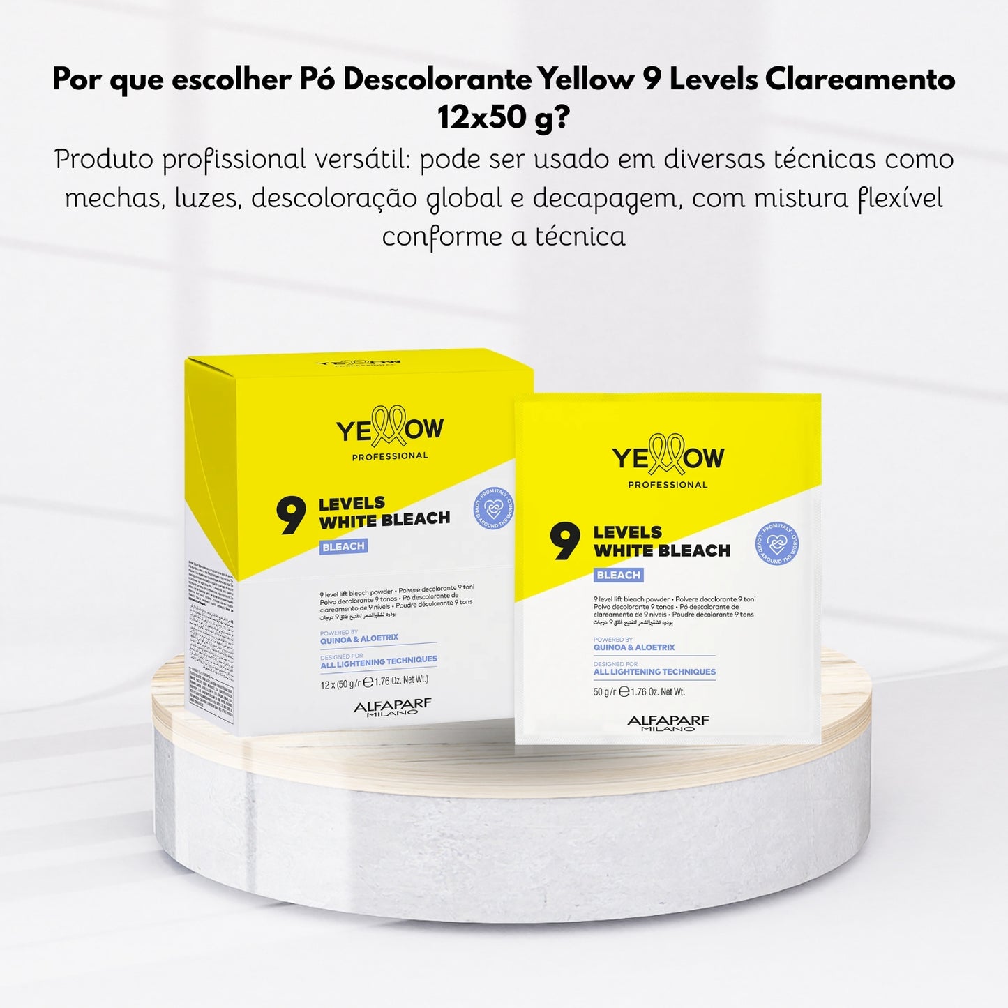 Pó Descolorante Yellow 9 Levels Clareamento 12x50 g