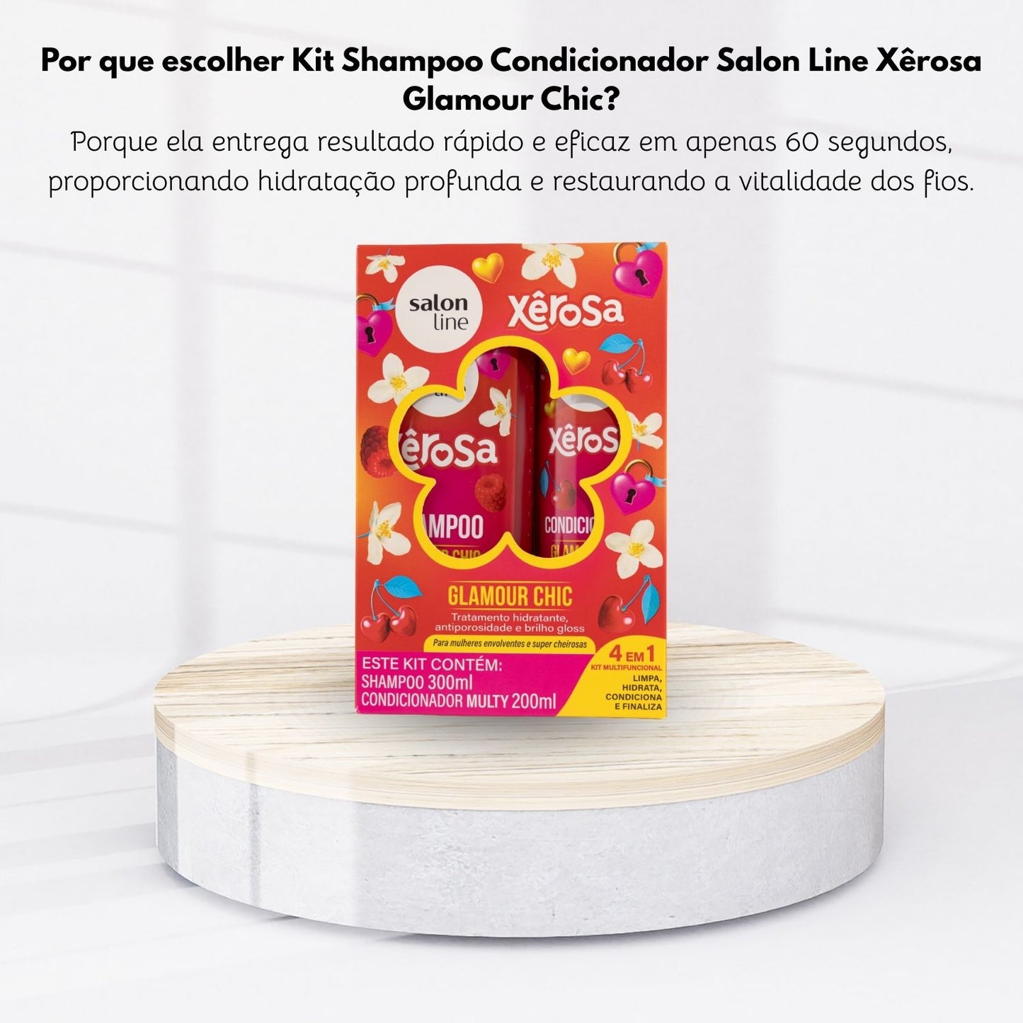 Kit Shampoo Condicionador Salon Line Xêrosa Glamour Chic