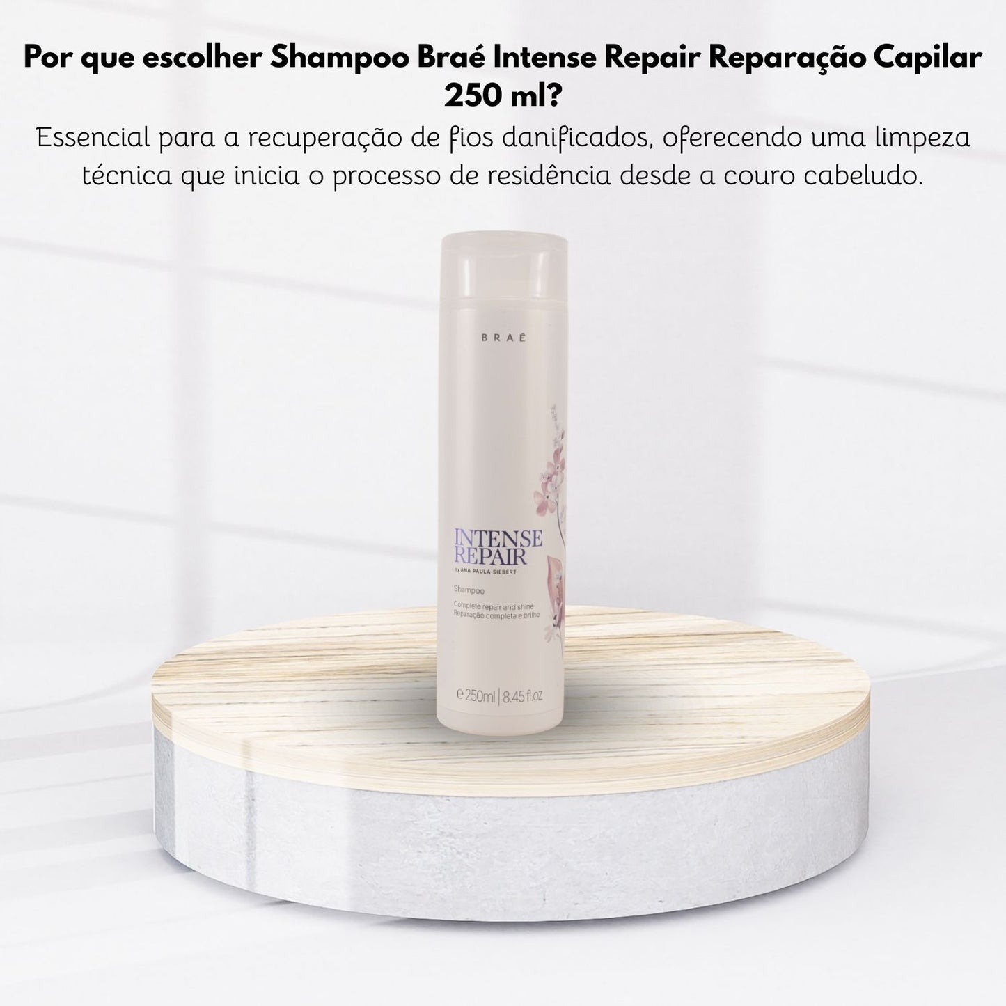 Shampoo Braé Intense Repair Reparação Capilar 250 ml