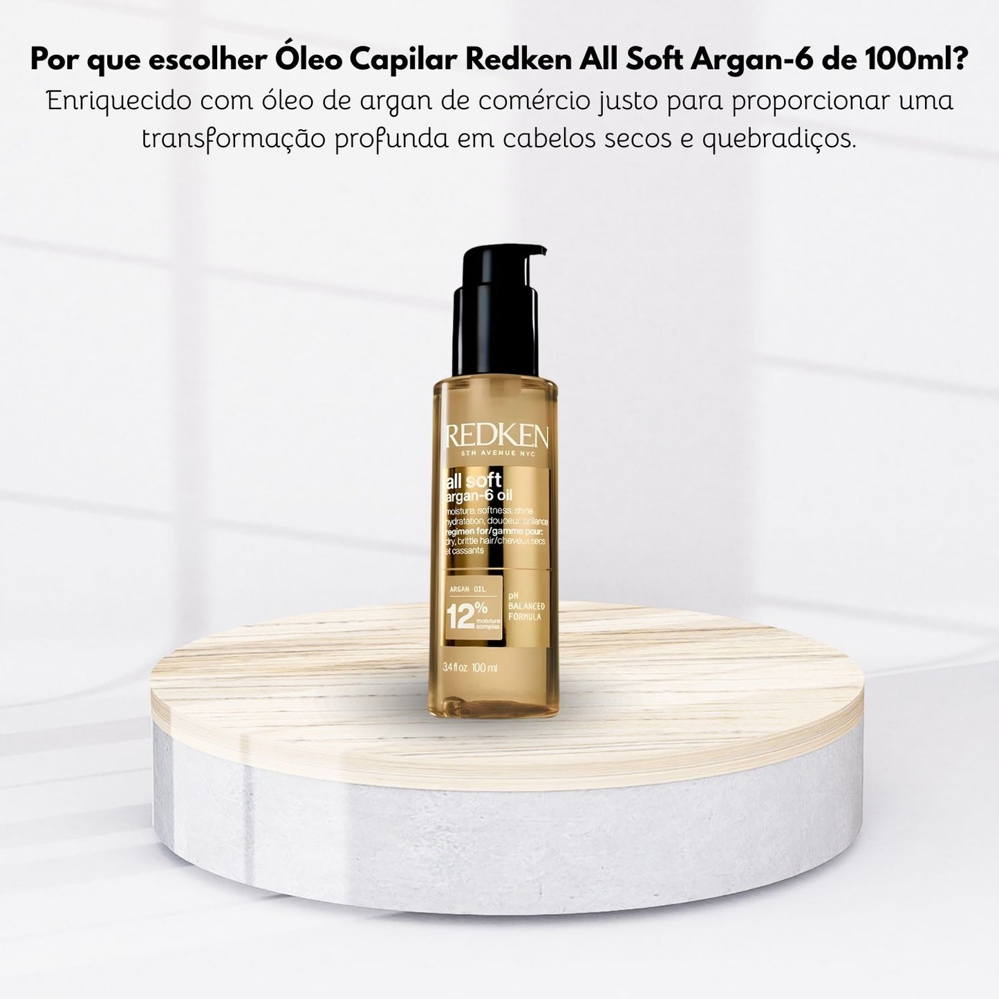 Óleo Capilar Redken Argan Oil 6 Tratamento Nutritivo Brilho Intenso 100 ml