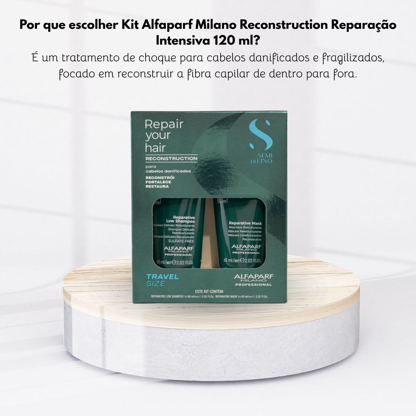 Kit Alfaparf Reconstruction Reparação Intensiva 2X60ml