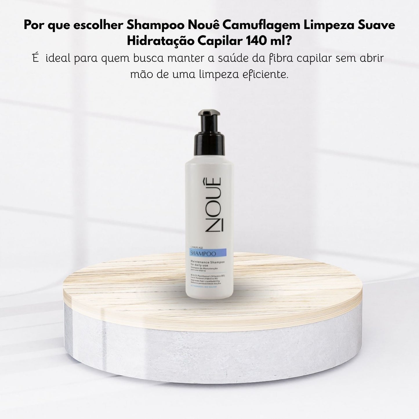Shampoo Nouê Camuflagem Limpeza Suave Hidratação Capilar 140 ml