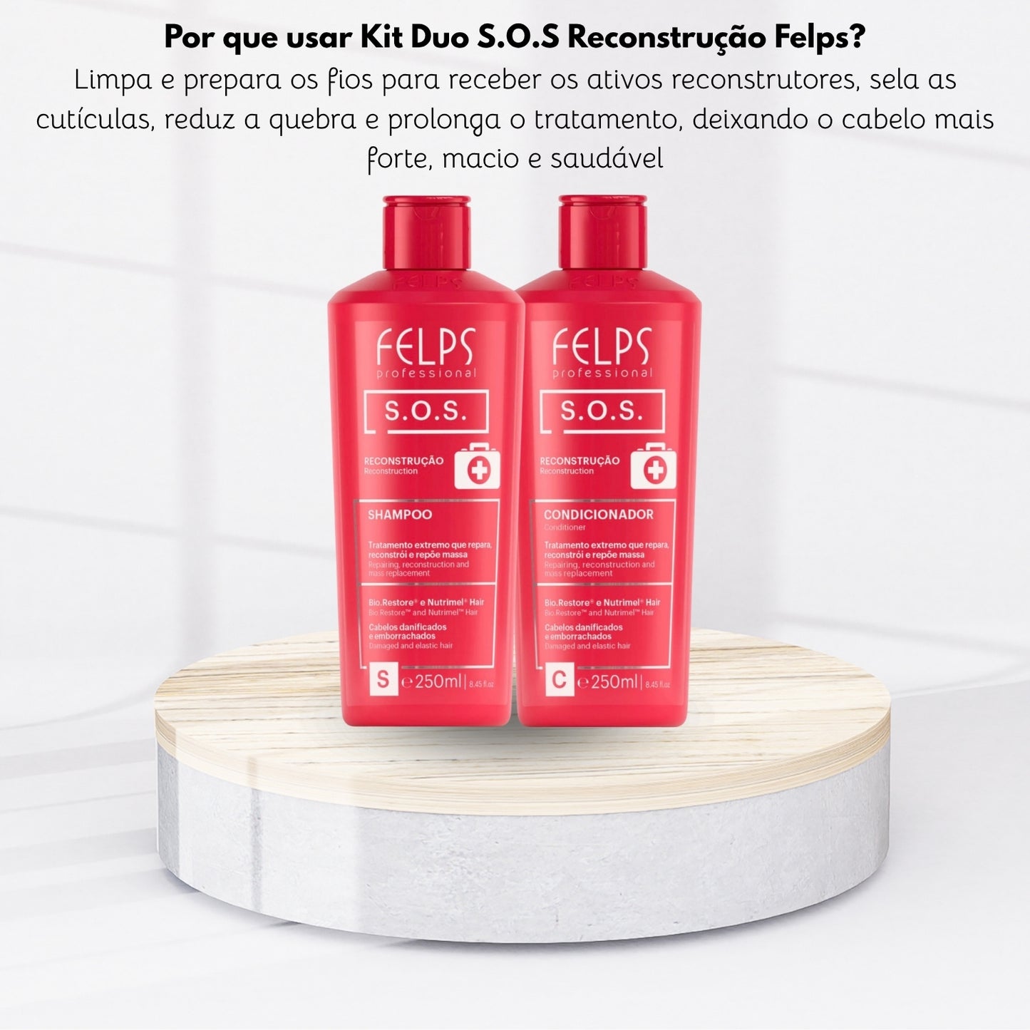 Kit Felps S.O.S Shampoo + Condicionador (2 x 250 ml)