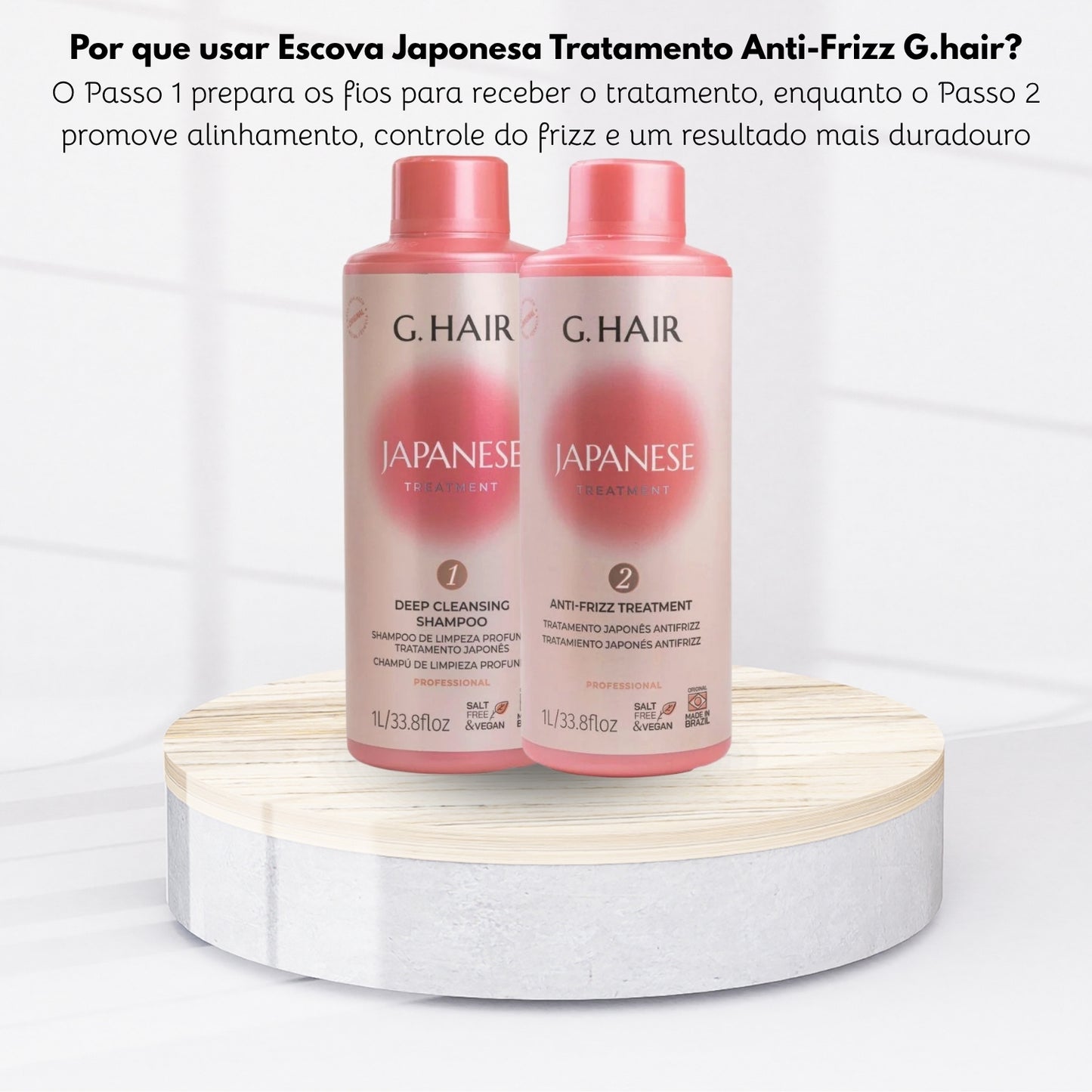 Progressiva G.Hair Escova Japonesa Tratamento Antifrizz (2 x 1 Litro)