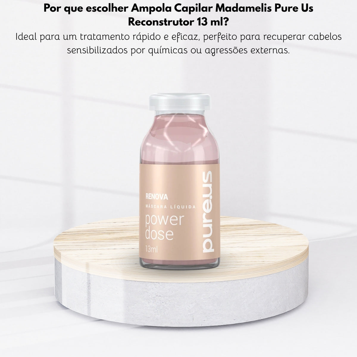 Ampola Capilar Madamelis Pure Us Reconstrutor 13 ml