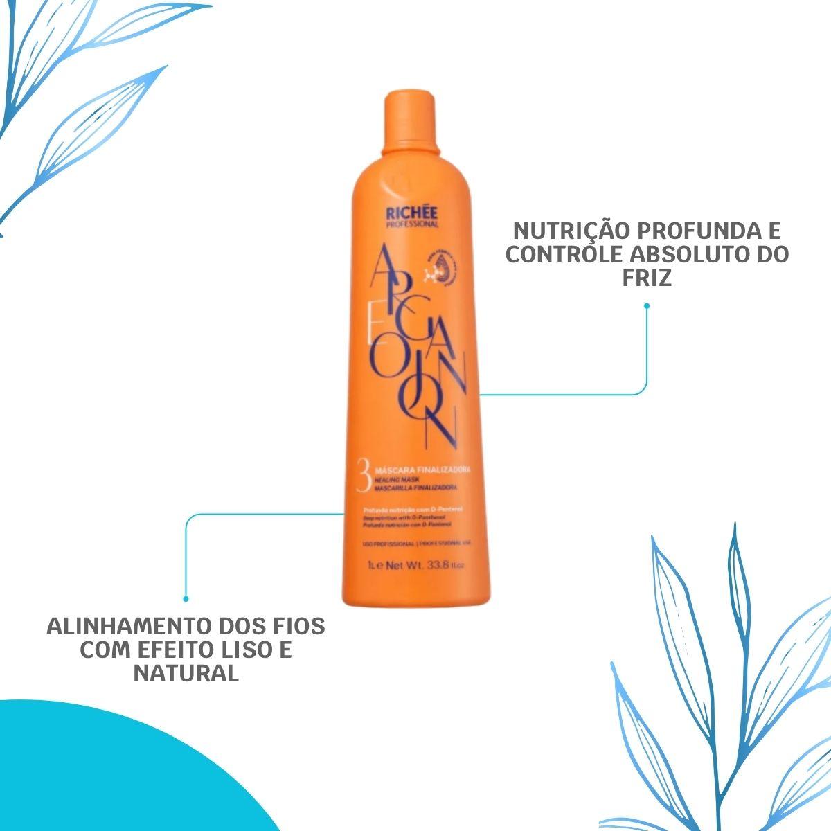 Kit Richée Argan e Ojon Escova Progressiva (3 x 1 Litro)