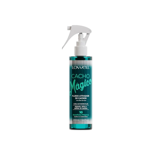 Ativador de Cachos Lowell Cacho Mágico Fluído para Cabelo Cacheado 200 ml