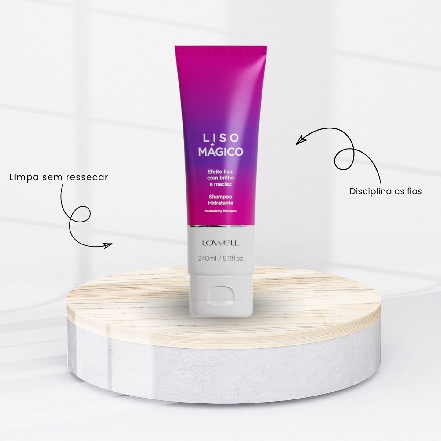 Kit Lowell Keeping Liss Liso Mágico Shampoo 240 ml + Condicionador 200 ml