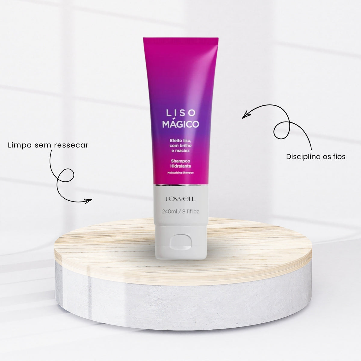 Kit Lowell Keeping Liss Liso Mágico Shampoo + Condicionador + Termoativo + Oleo Capilar