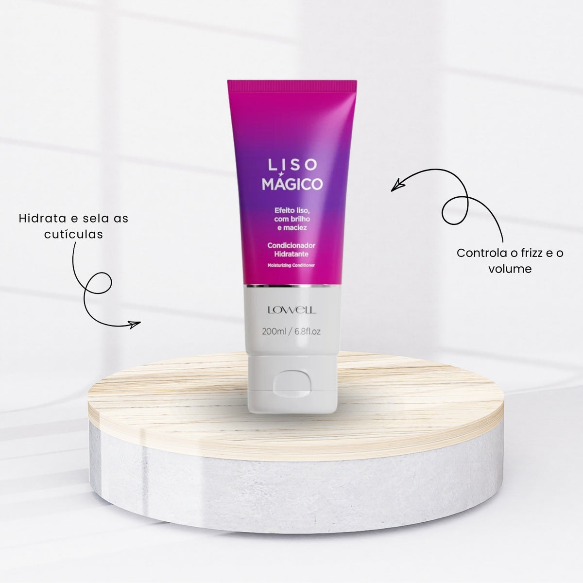 Kit Lowell Keeping Liss Liso Mágico Shampoo + Condicionador + Termoativo + Oleo Capilar