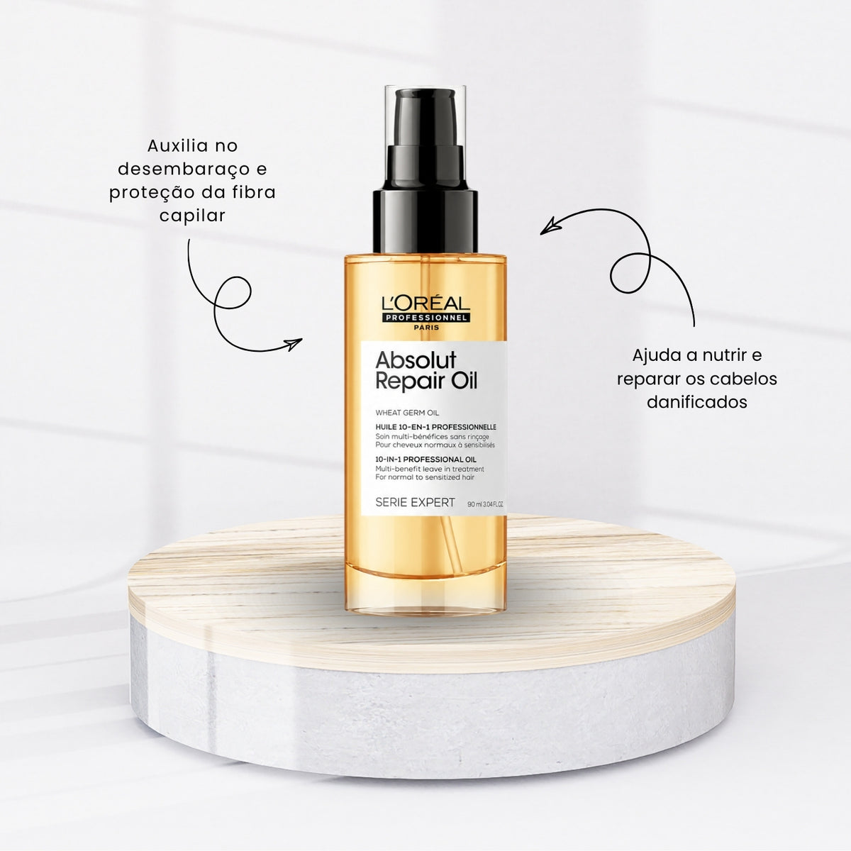 Oleo Loreal Absolut Repair Gold Quinoa 10in1 Reparador 90 ml
