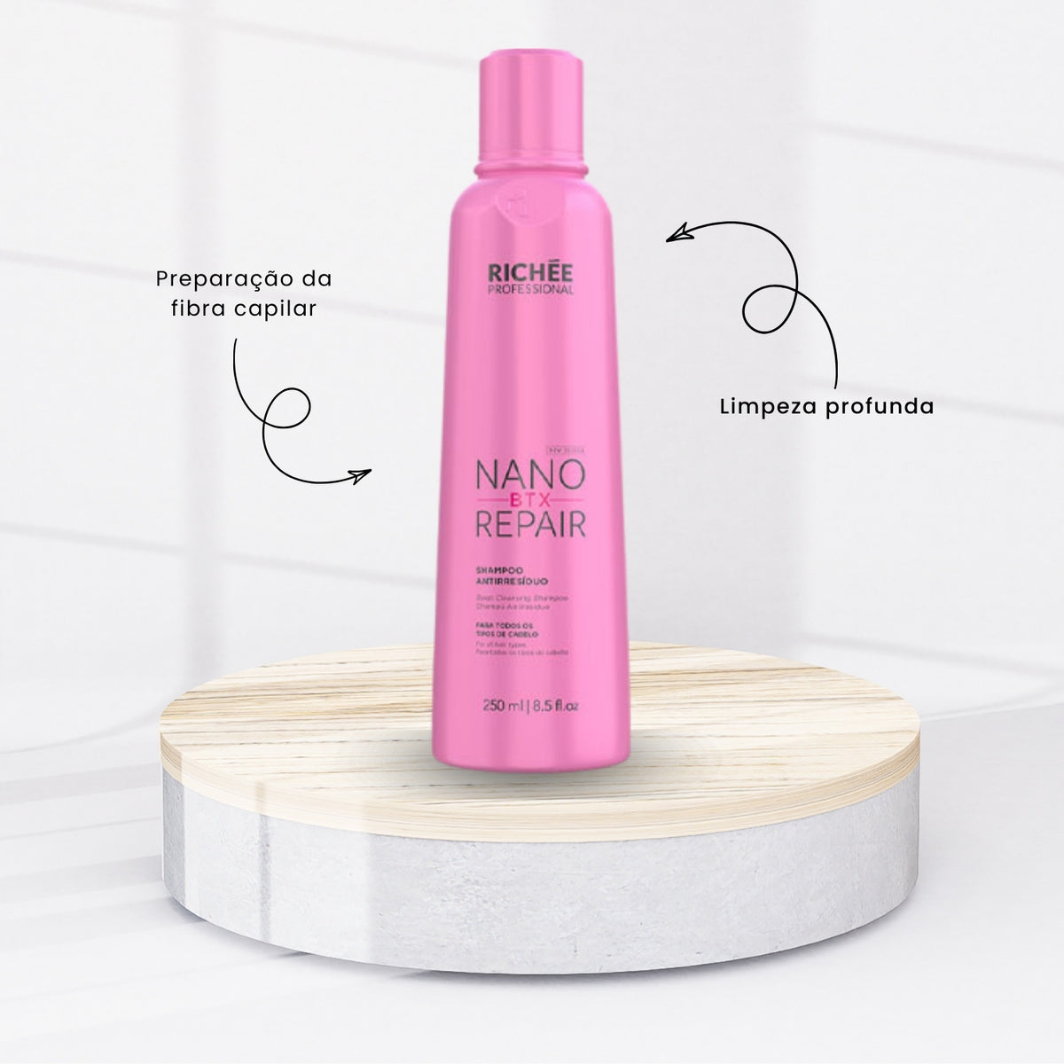Shampoo Antirresíduo Richée Nano Btx Repair 250 ml