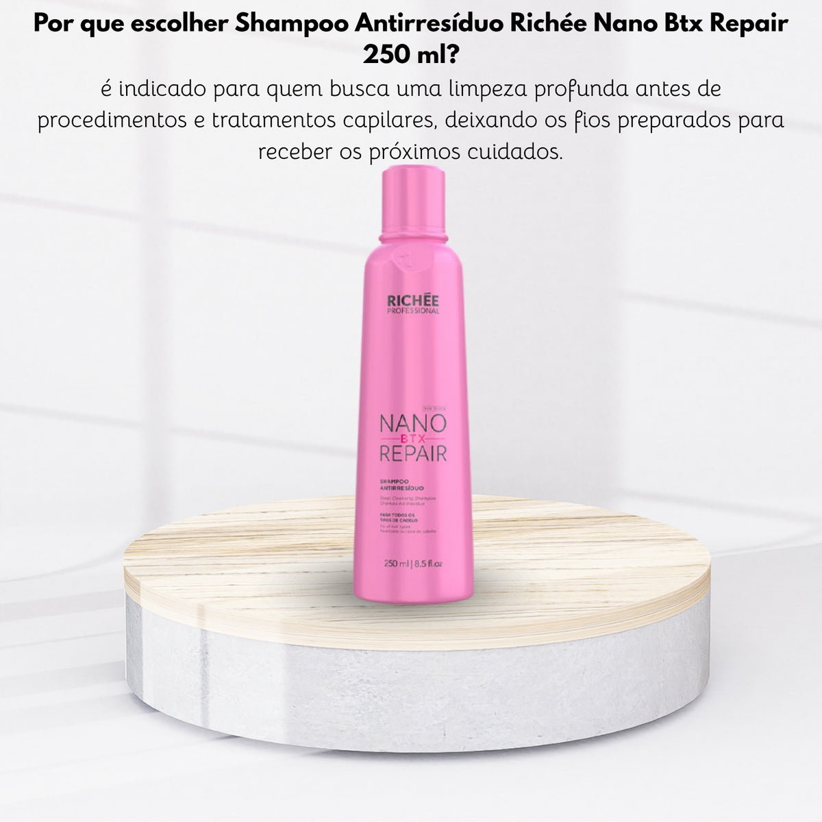 Shampoo Antirresíduo Richée Nano Btx Repair 250 ml