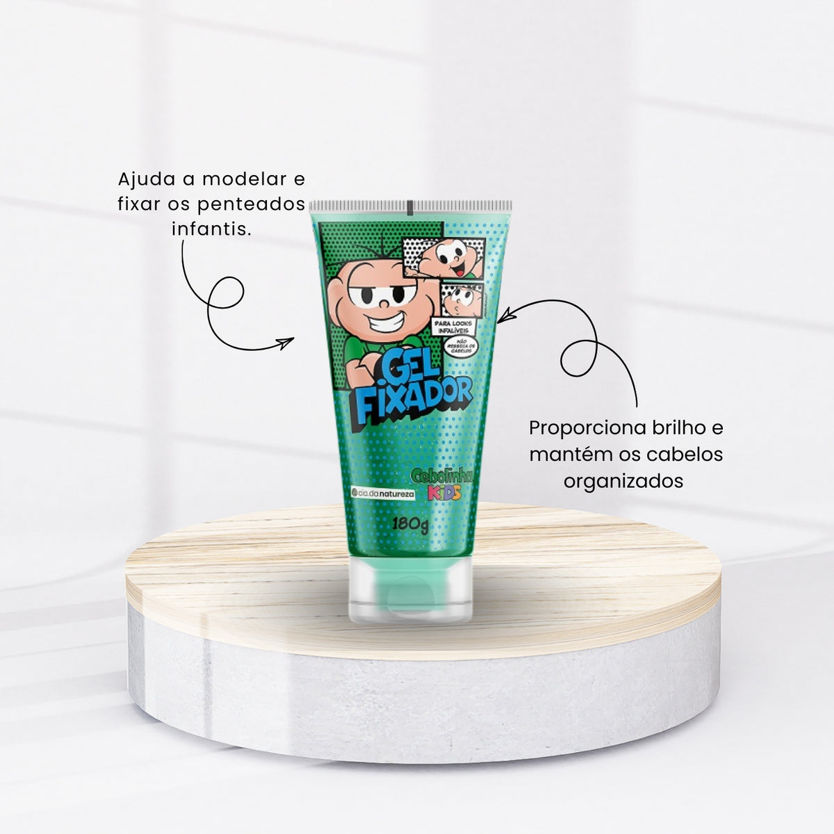 Gel Fixador Cia da Natureza Cebolinha Kids 180 g