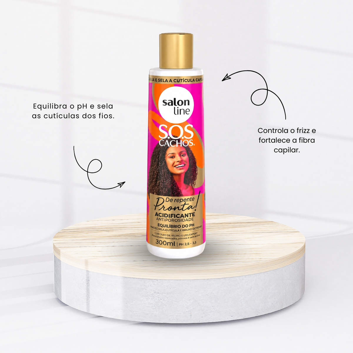 Acidificante Salon Line S.O.S Cachos De Repente Pronta 300 ml