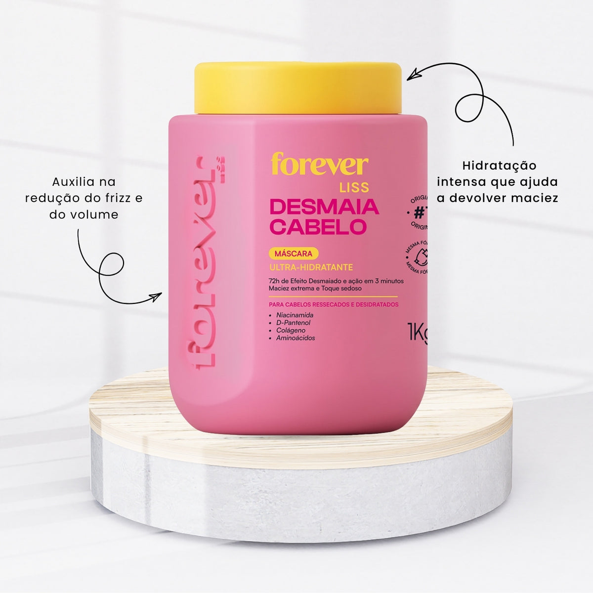 Máscara Forever Liss Desmaia Cabelo Ultra Hidratante 1 kg