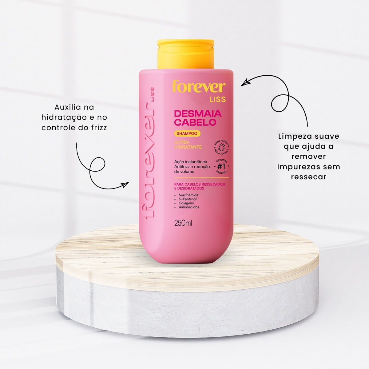 Shampoo Forever Liss Desmaia Cabelo Ultra Hidratante 250 ml