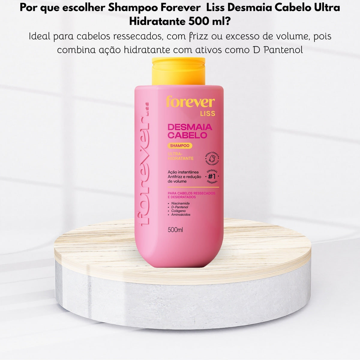 Shampoo Forever Liss Desmaia Cabelo Ultra Hidratante 500 ml
