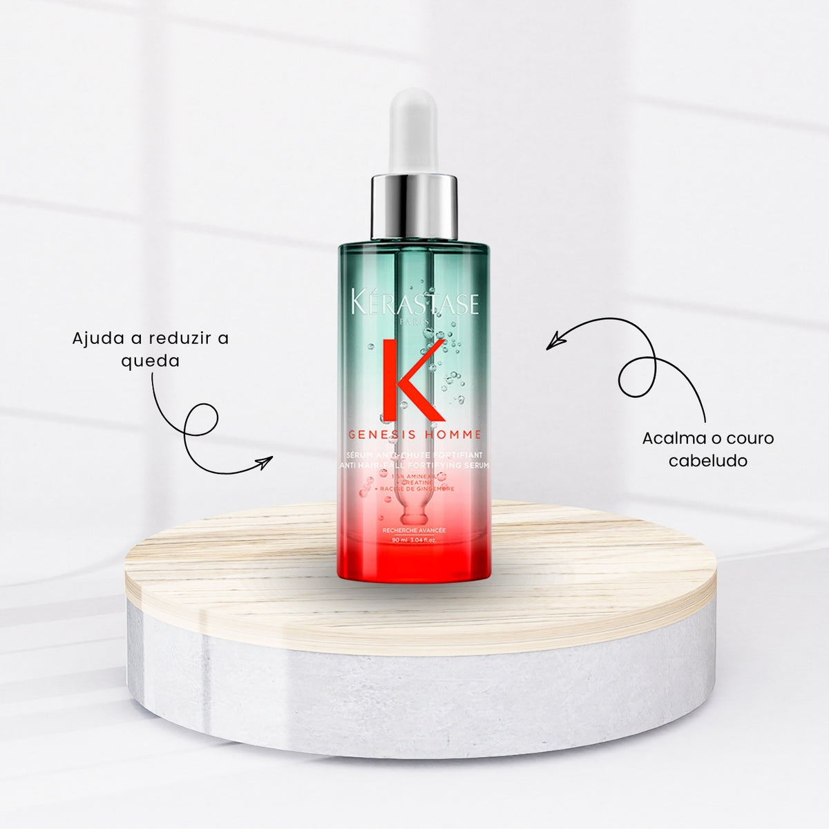 Sérum Kérastase Genesis Homme Anti-Chute Fortifiant Oleo Reparador de Pontas 90 ml