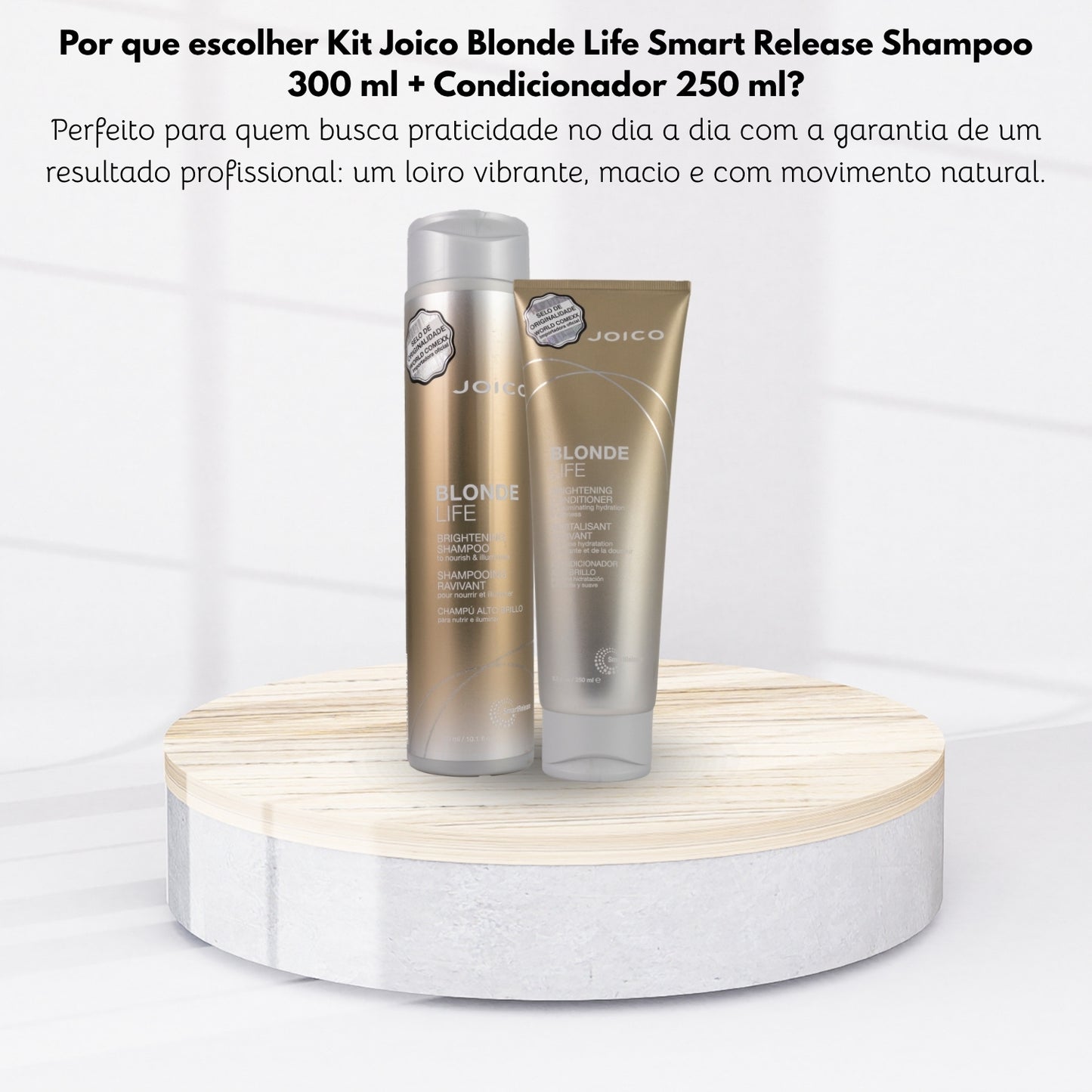 Kit Joico Blonde Life Smart Release Shampoo 300 ml + Condicionador 250 ml